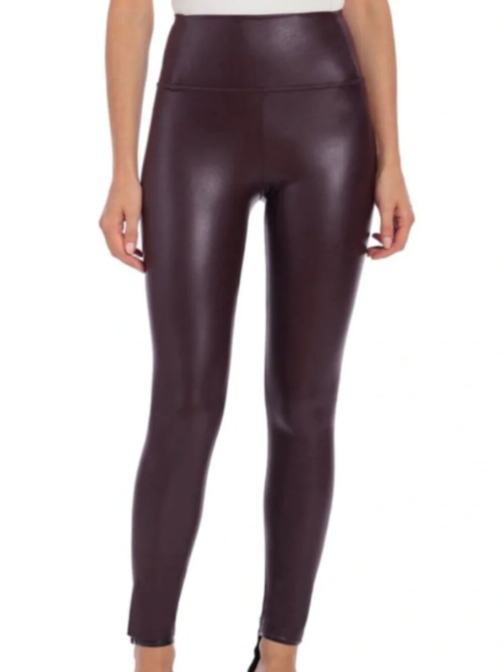 Bagatelle Sangria Liquid Faux Leather Leggings Size S